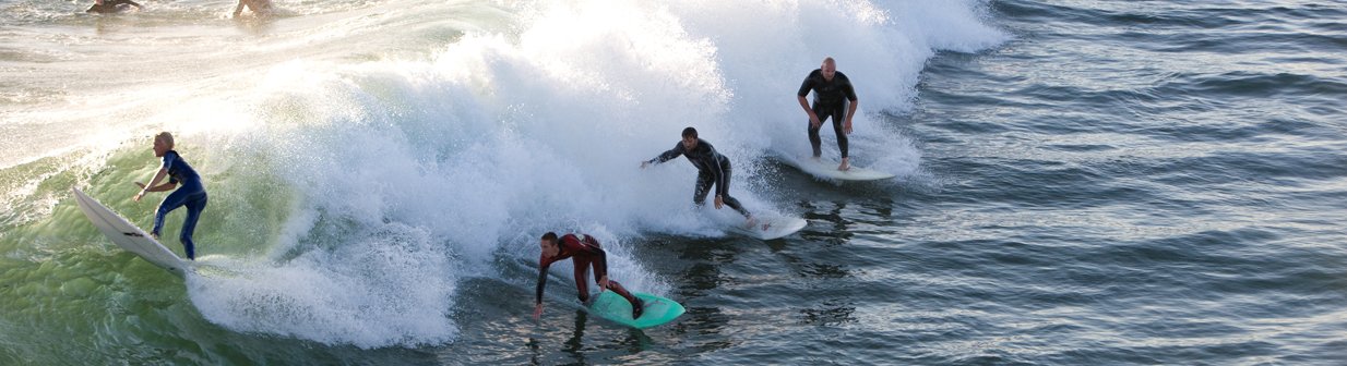 Surfing at San Clemente Beach